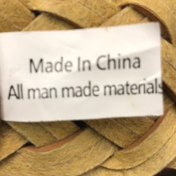 Vintage Woven Wide Belt Brown cognac size Small - Picture 9 of 11